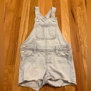 Girls Light Blue Denim Overalls